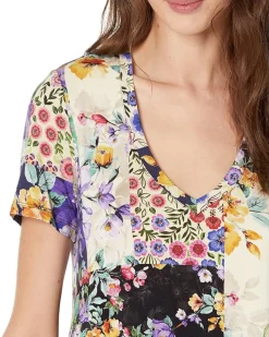 Sky Flower Favorite Short Sleeve V-Neck Swing Tee