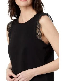 Sleeveless Blouse with Trim