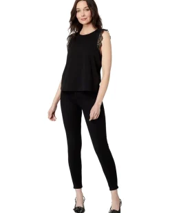 Sleeveless Blouse with Trim