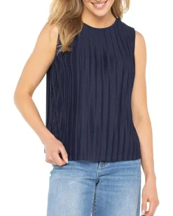 Sleeveless Crew Neck Knit Top