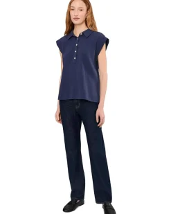 Sleeveless Henley Shirt