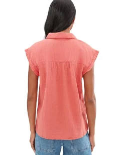 Sleeveless Henley Shirt