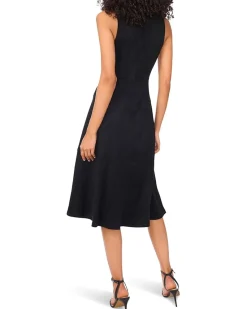 Sleeveless Midi Dress with Seams