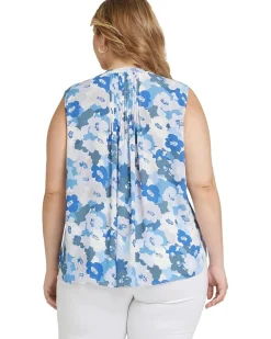 Sleeveless Pintuck Blouse