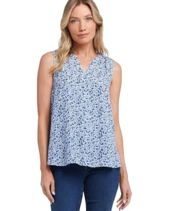 Sleeveless Pintuck Blouse