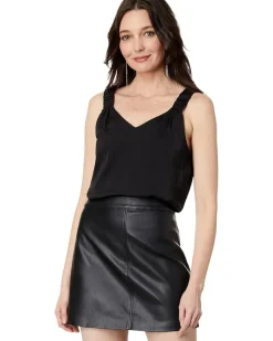 Sleeveless Ruffle Strap Rumple Tank