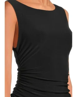 Sleeveless Shirred Waist Gown