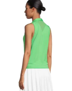 Sleeveless Top With Mesh Inserts