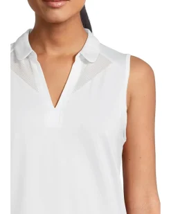 Sleeveless Top With Mesh Inserts