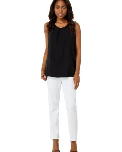 Sleeveless Washer Twill Shell