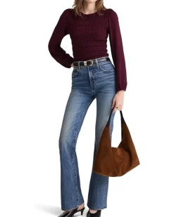 Smocked Boatneck Top