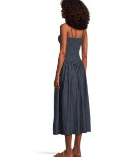 Smocked Indigo Cami Sundress in Rinse Wash