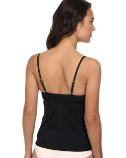 Solid Shirred Underwire Tankini Top