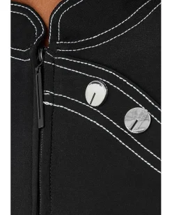 Solid Sleeveless Polo In Cloud Fabric