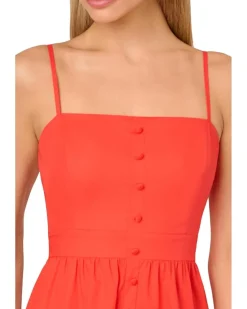 Solid Tiered Midi Dress