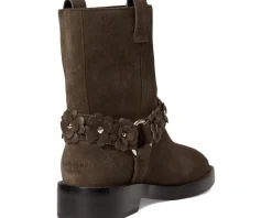 Spade Flower Garden Suede Moto Boots