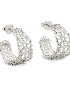 Spade Flower Lace Hoops