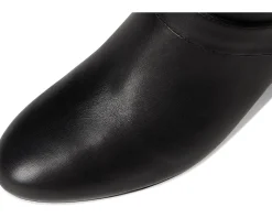 Spade Flower Smooth Leather Heeled Ankle Bootie