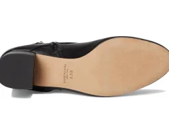 Spade Flower Smooth Leather Heeled Ankle Bootie