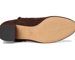 Spade Flower Suede Heeled Ankle Bootie