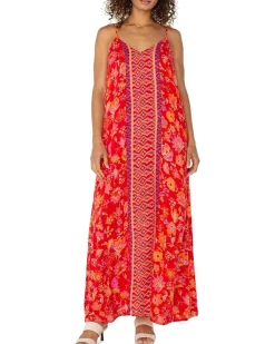 Spaghetti Strap Woven Maxi Dress