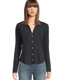 Split Collar Button-Down