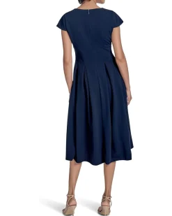 Square Neck Pleated Aline