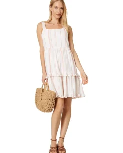 Square Neck Tiered Short Dress
