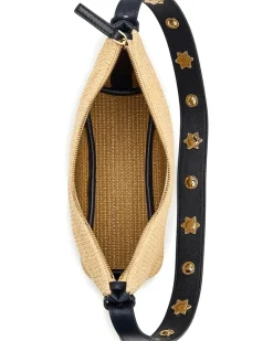 Straw Leather Sun Stud Shoulder