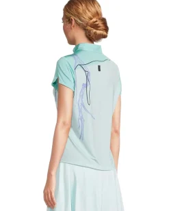 Strike Print Short Sleeve Top