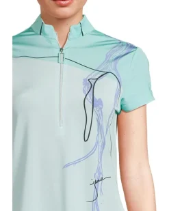 Strike Print Short Sleeve Top