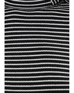Stripe Coverstitch Turtleneck Drapey Ray