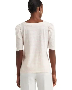 Striped Cotton Jersey Puff-Sleeve Tee