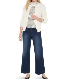 Striped Long Sleeve Mock Neck Tee