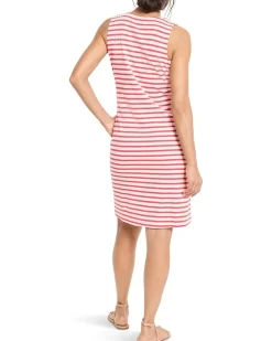 Striped Sleeveless V-Neck Dress