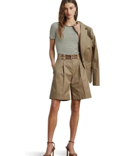 Striped Stretch Cotton Crewneck Tee