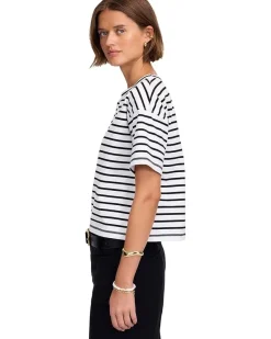 Structured Boxy Tee Stripe