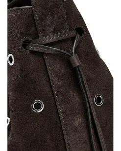 Suede Drawstring Shoulder-Eyelet