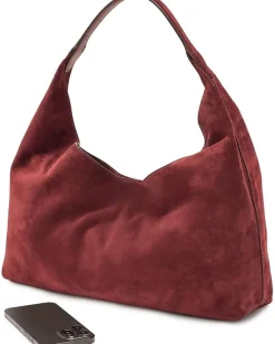Suede Slouchy Shoulder Bag