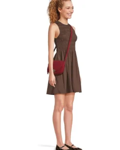 Suede Sm Dakota Saddle Crossbody