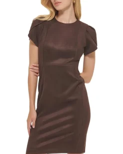 Suede Tulip Sleeve Sheeth