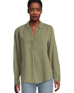 Sunwashed Twill Embroidered Popover