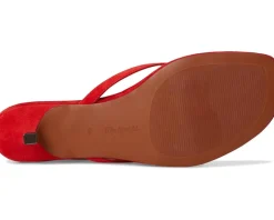 Tamia Heeled Thong Sandals - Suede