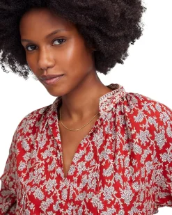 Tara Top - Printed Cotton Viscose Voile