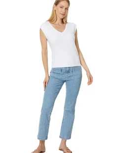 Tati V-Neck Power Shoulder Top