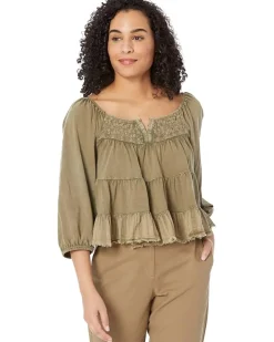 Textured Long Sleeve Top