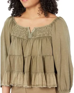 Textured Long Sleeve Top