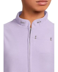 Textured Ottoman Solid Sleeveless Polo