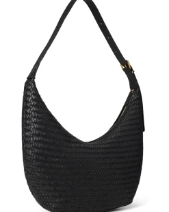 The Essential Curve Shoulder Bag in Handwoven Leather