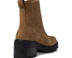 The Gwenda Platform Ankle Boot in Suede